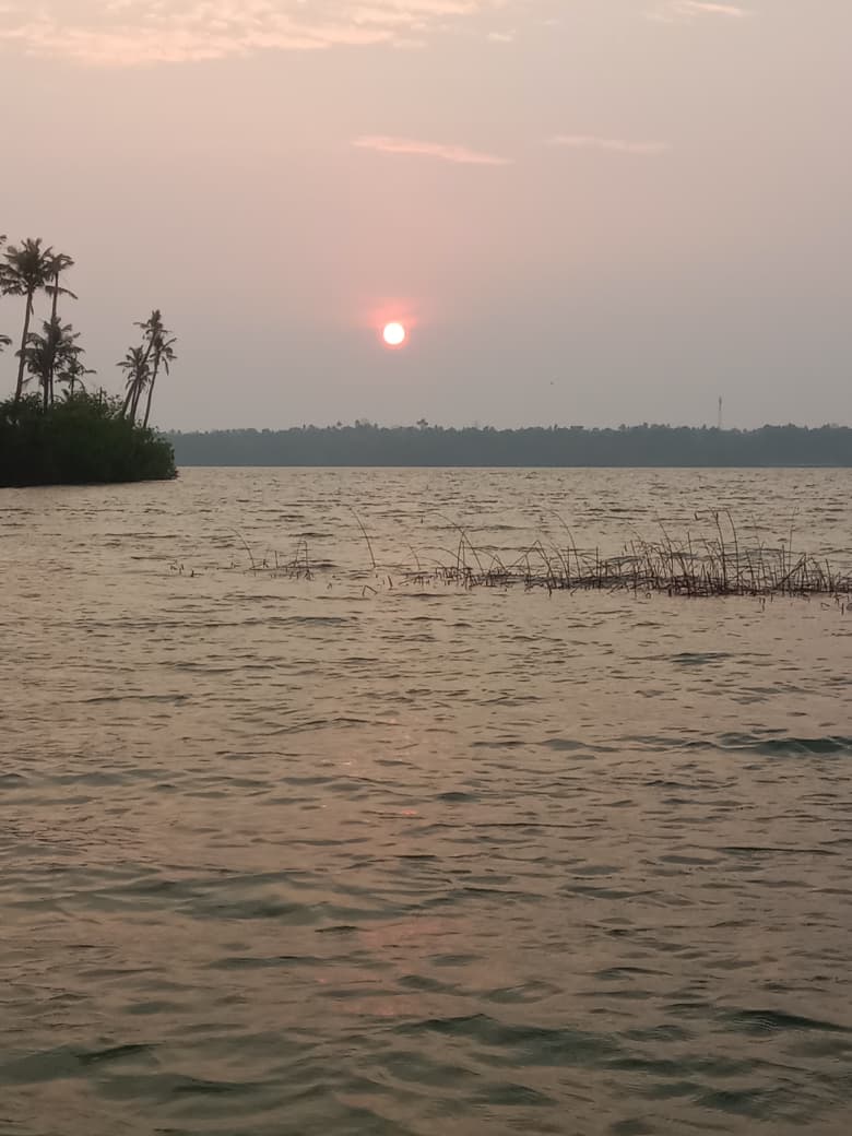 Sunset over the backwaters